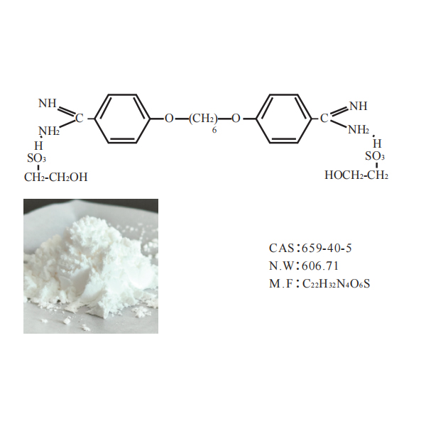 High purity 99% Hexamidine Diisethionate Powder CAS 659-40-5